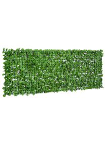 Outsunny Artificial Leaf Hedge Screen Privacy Fence Panel for Garden Outdoor Indoor Decor 3(m)x 1m | Aosom Ireland