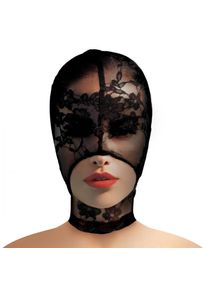 Master Series Lace Seduction Masque de bondage - Noir