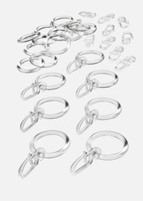 Gardinring med krok (sett med 30), fargeløs, størrelse Onesize, bonprix