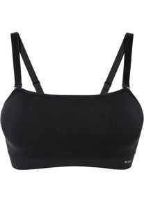 Vattert Feel Comfort Seamless Bandeau-BH med avtagbare stropper, svart, størrelse 3 (M), bonprix