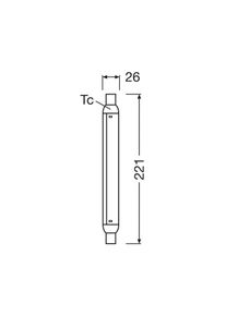 Osram LED-Leuchtmittel Röhre S15, S19, 22,1 cm, 4 W, 2.700 K