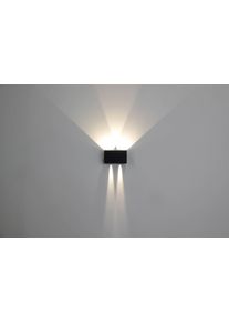 ECO-Light LED-Außenwandleuchte Dakar, anthrazit, Breite 17,3 cm, Alu
