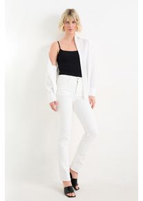 C&Amp;A Straight Jeans-High Waist, Weiß, Taille: 42 Kurz