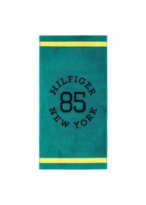 Tommy Hilfiger Heren Strandlaken 'TRAINING' citroengeel / smaragd / zwart 90x180 cm