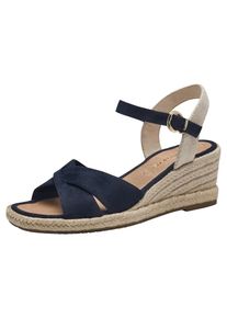 Tamaris Dames Sandalen met riem beige gemêleerd / donkerblauw 36