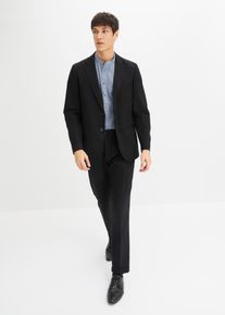 bonprix Oblek s pl&aacute;tnom Slim Fit (2-dielny): sako a nohavice čierna 54