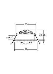 Deko-Light LED-Deckeneinbaustrahler Dione 3.000 K schwarz