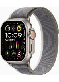 Apple Watch Ultra 2 (2023) | GPS + Cellular | silber | Trail Loop grün/grau M/L