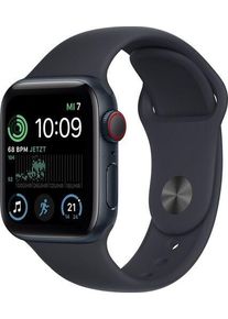Apple Watch SE 40 mm (2022) | GPS + Cellular | Mitternacht | Sportarmband Mitternacht M/L