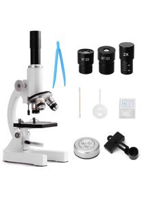Decdeal 64X-2400X Microscope optique monoculaire école primaire enfants Science biologie expérimentale enseignement Microscope enfants cadeaux d'anniversaire