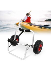 Tolletour - Chariot de Transport pliant Alu jusqu'à 80 kg pour bateaux canoë ou kayak - Argent