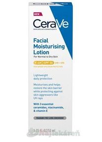 CeraVe hydratačný pleťový krém SPF 50 na normálnu až suchú pleť 52 ml