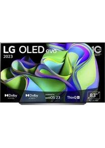 LG OLED-Fernseher »OLED83C37LA«, 210 cm/83 Zoll, 4K Ultra HD, Smart-TV LG silberfarben