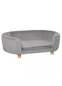 PawHut Dog Bed, 86 x 55 x 33 cm, Dutch Velvet Pet Sofa with Removable Cover, Cushion for Small & Medium Sized Dogs, Cats, Grey | Aosom Ireland