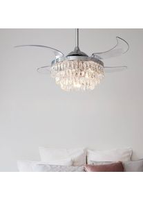 Beacon Lighting Beacon ceiling fan with light Fanaway Veil chrome silent