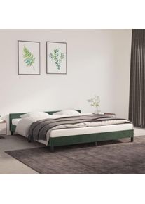 Maison du'Monde - Cadre de lit avec tête de lit Vert foncé