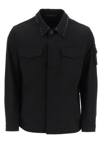 VALENTINO BLACK UNTITLED STUDS WORKWEAR JACKET