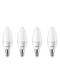Philips LED-Lampe Candle 5W/827 (40W) Frosted 4-pack E14