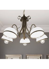 Luminex Antica pendant light in country house style, 5-bulb