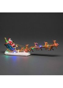 LED-Szenerie Weihnachtsmann im Schlitten