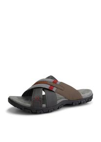 Travelin Heren Sandalen 'Solsvik' bruin / grijs / rood 40