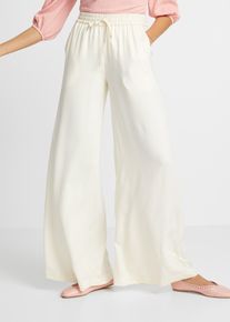 Marlene Dietrich pantalon met elastische band - beige - maat 36 - viscose - bonprix