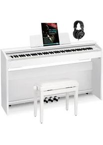 Casio PX-870 WE Privia Digitalpiano weiß Set inkl. Pianobank, Kopfhörer & Schule