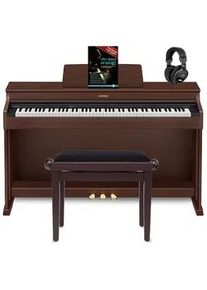 Casio Celviano AP-470 Digitalpiano Braun Set inkl. Pianobank, Kopfhörer & Klavierschule
