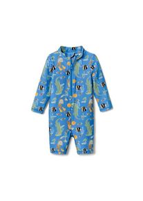 Tchibo - Baby-Einteiler mit UV-Schutzfaktor 80 - Gr. 86/92 - blau/print