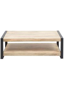 Made In Meubles - Table basse en bois de manguier New-York 120 cm - Noir
