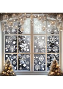 Ccykxa - Autocollants de fenêtre de Noël s'accrochent décoration de Noël liquidation de vente décalcomanies imprimées double face réutilisables pour