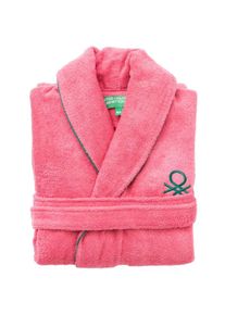 UNITED COLORS OF Benetton. - Peignoir L/XL 420 g/m² 100% coton avec logo brodé rose, rose, L/XL - Rose