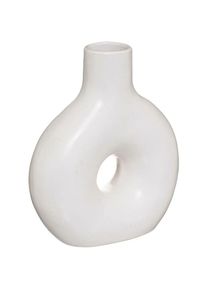 Vase Circle - céramique 17x21 cm Atmosphera créateur d'intérieur - Blanc