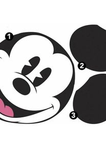 Roommates Sticker Mural Géant classique tête de Mickey Mouse XL - Noir