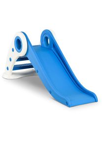HOMCOM Toboggan enfant pliable 3 à 6 ans usage intérieur extérieur dim. 120L x 50l x 56H cm hdpe bleu - Bleu