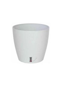 RIVIERA Pot en plastique rond avec réserve d'eau 25.5 cm Eva - Blanc