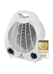 Exquisit - radiateur soufflant hl 32025 we - 2 niveaux de chauffage (1000/2000 w) - niveau froid (mode ventilateur) - blanc