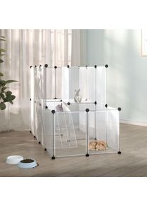 The Living Store - Cage pour petits animaux Transparent 142x74x93 cm pp et Acier Transparent