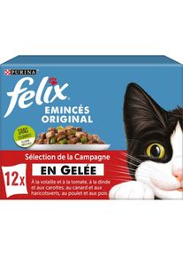 12 Sachets de 85g d'Émincés en Gelée pour chat - Sélection de la Campagne felix Purina
