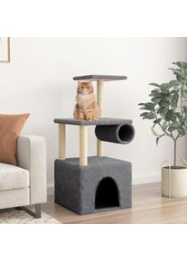 vidaXL - Arbre à chat avec griffoirs en sisal gris foncé 109,5 cm