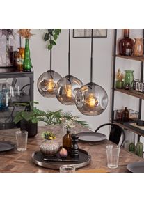 hofstein Ripoll Hanglamp Rookkleurig, 3-lichts