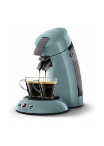 Machine a café dosette senseo orginal Philips HD6553/21, Booster d'arÙmes, Crema plus, 1 ou 2 tasses, Bleu Gris