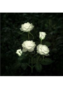 Aiducho - clairage Solaire En Forme De Fleurs Pour Décoration De Jardin -- Blanc