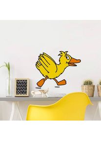 Die Maus Tatouage Série La souris sticker mural canard jaune court vite Chambre des enfants bébé 40x33 cm - jaune