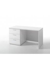 Bureau robuste pour enfant avec 3 tiroirs collection olga coloris blanc effet bois. - Blanc