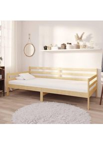 vidaXL Canapé-lit avec matelas 90x200 cm en bois de pin massif diverses couleurs Couleur : marron