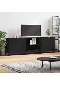 vidaXL Meuble tv noir 150x30x50 cm bois d'ingénierie