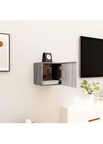 MAISONCHIC - Meubles tv muraux 4 pcs Bancs tv Armoires de rangement Sonoma gris 30,5x30x30 cm 28790