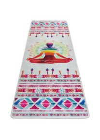 Tapis de yoga ZEN antibactérien WELLHOME 60x200cm - 100% Polyester - Multicolore