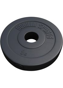 Gorilla Sports - Disques Olympiques en plastique - 50/51mm De 1,25 kg à 15 kg et disponible en lot - Poids : 5 kg